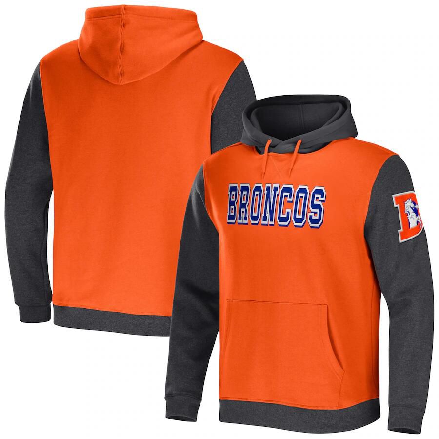 Men 2023 NFL Denver Broncos orange Sweatshirt style 2->denver broncos->NFL Jersey
